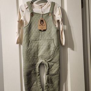 🐰 organic baby overall set